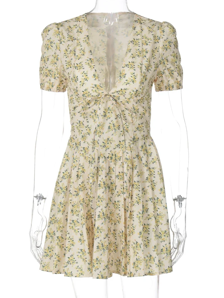 Gaun Bunga Prancis 4XL Gaun Le - Romper Floral Print ulasan dan harga