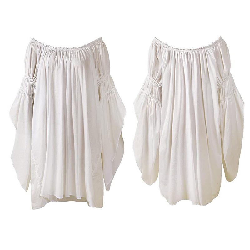 Blus Vintage Abad Pertengahan  - Blouse Off Shoulder ulasan dan harga