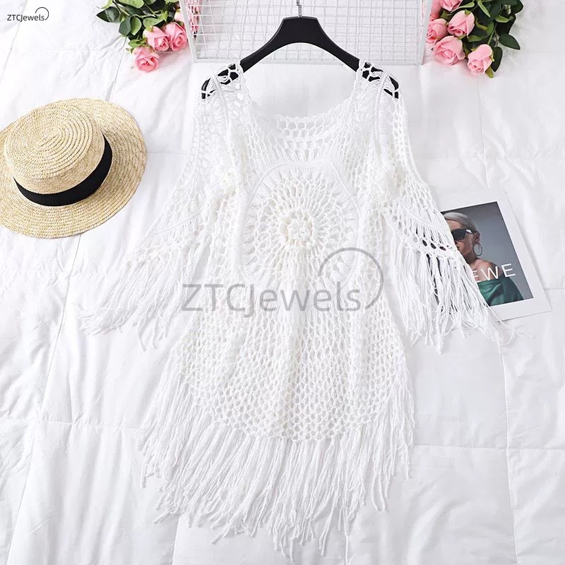 Penutup Bikini Rajutan Musim P - Cover Up Kaftan ulasan dan harga
